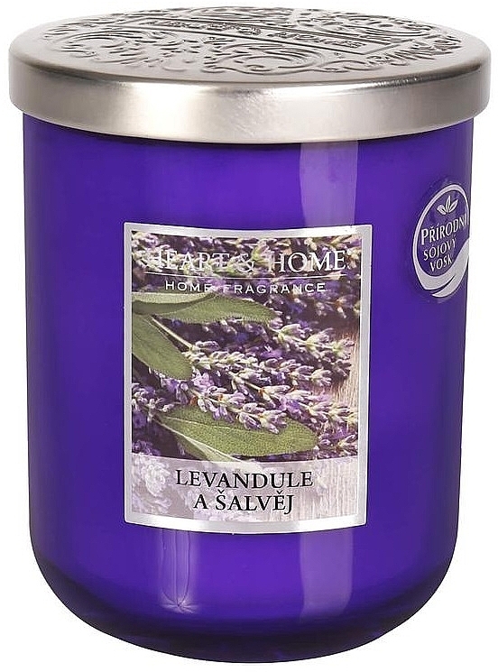 Ароматическая свеча - Albi Scented Candle Large Lavender And Sage — фото N1