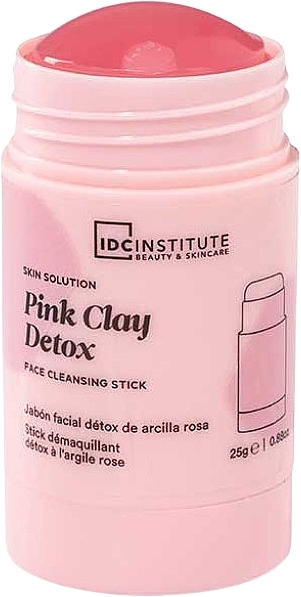 Очищувальний стік для обличчя з рожевою глиною - IDC Institute Pink Clay Detox Face Cleansing Stick — фото N1