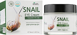 Зволожувальний крем для шкіри навколо очей, з муцином равлика - Ekel Snail Eye Cream — фото N1