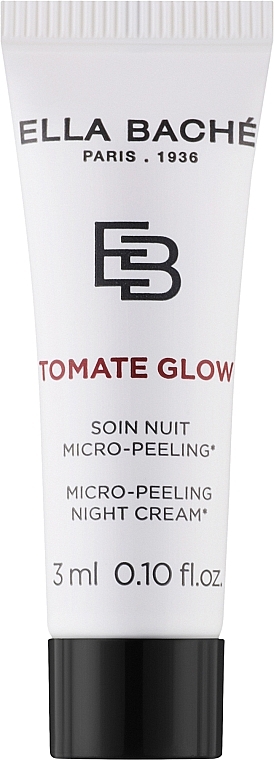 Микро-пилинг ночной крем - Ella Bache Tomate Glow Micro-Peeling Night Cream (пробник) — фото N1