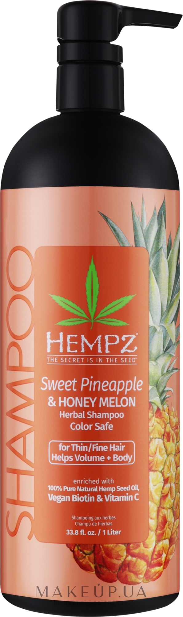 Шампунь для объема "Ананас и медовая дыня" - Hempz Sweet Pineapple And Honey Melon Herbal Volumizing Shampoo — фото 1000ml