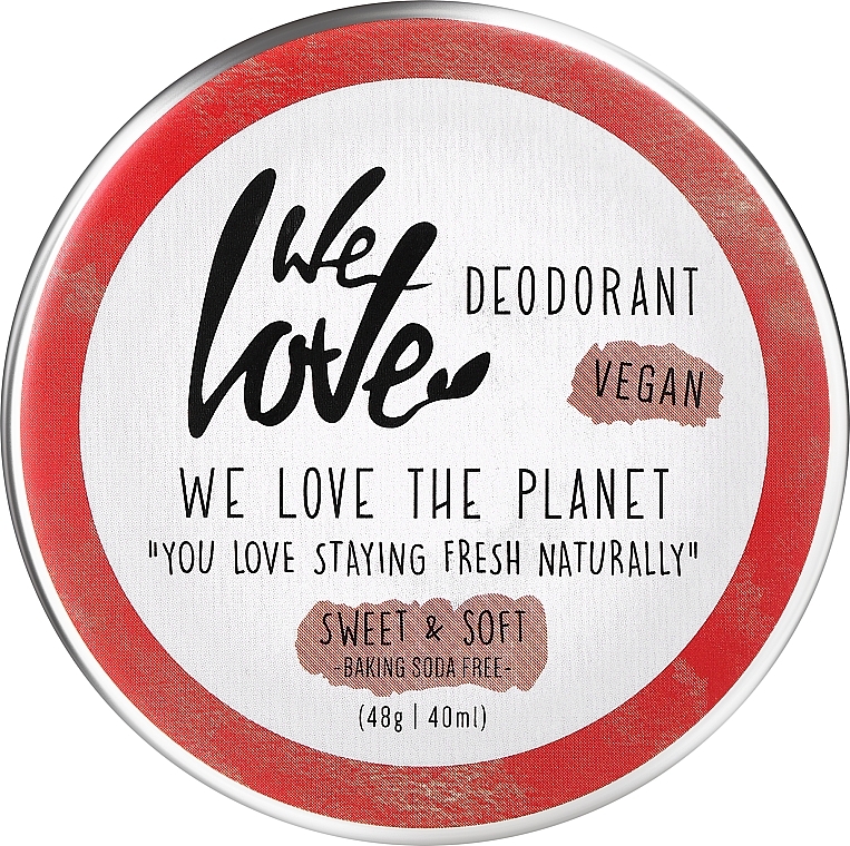 Натуральний кремовий дезодорант - We Love The Planet Deodorant Sweet & Soft — фото N1