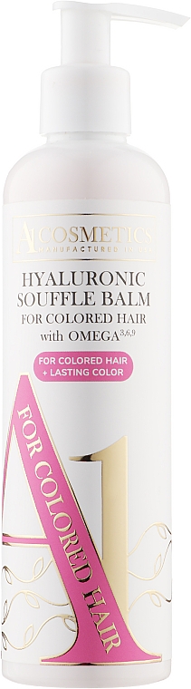 Гиалуроновый бальзам-суфле для окрашенных волос - A1 Cosmetics For Colored Hair Hyaluronic Souffle Balm With Omega 3-6-9 + Lasting Color