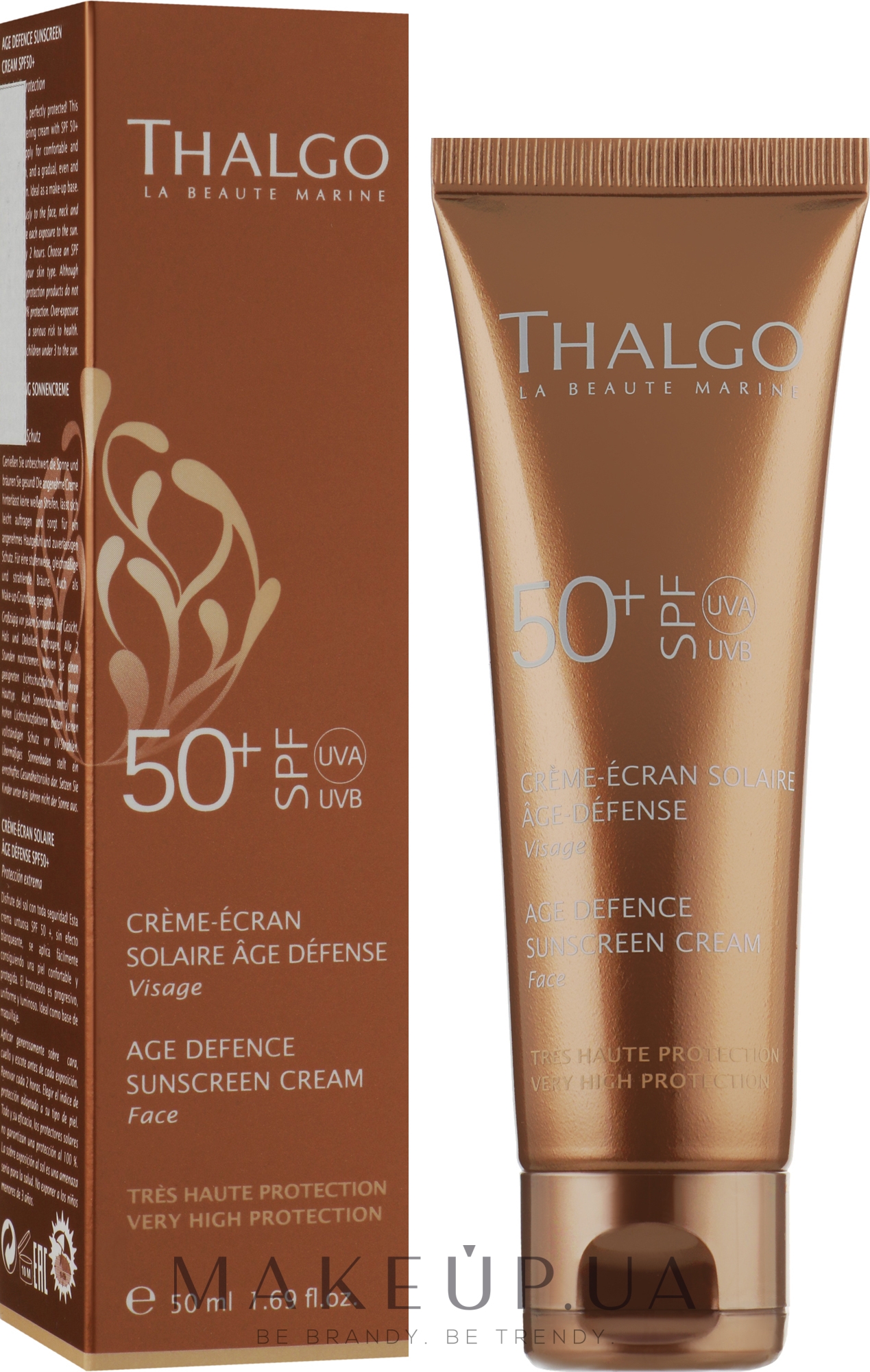 Антивіковий сонцезахисний крем для обличчя - Thalgo Age Defence Sunscreen Cream SPF 50 — фото 50ml