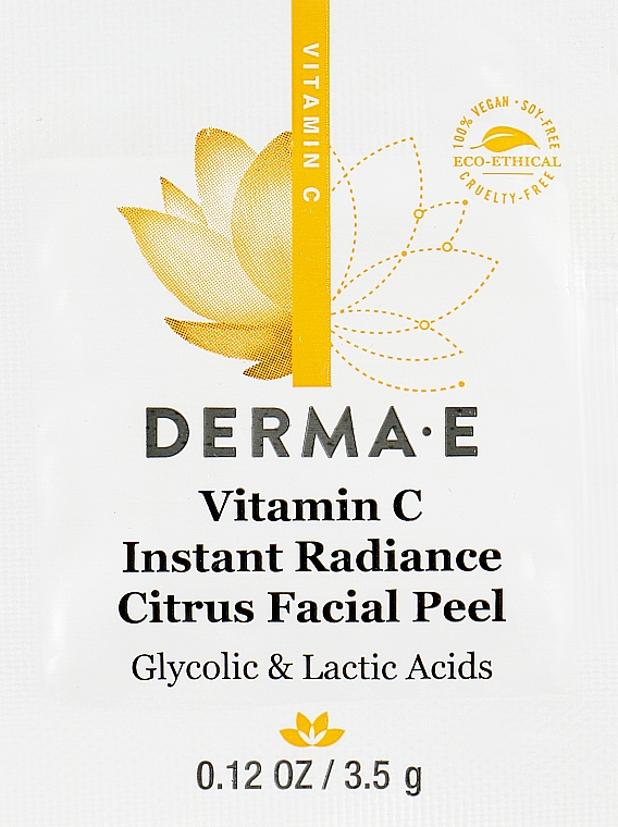 Осветляющий пилинг для лица цитрусовый - Derma E Vitamin С Instant Radiance Citrus Facial Peel (пробник) — фото N1