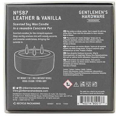 Ароматична свічка, 3 ґноти - Gentleme's Hardware Soy Wax Candle 587 Leather & Vanilla — фото N4
