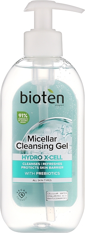 Мицеллярный очищающий гель для лица - Bioten Hydro X-Cell Micellar Cleansing Gel — фото N1