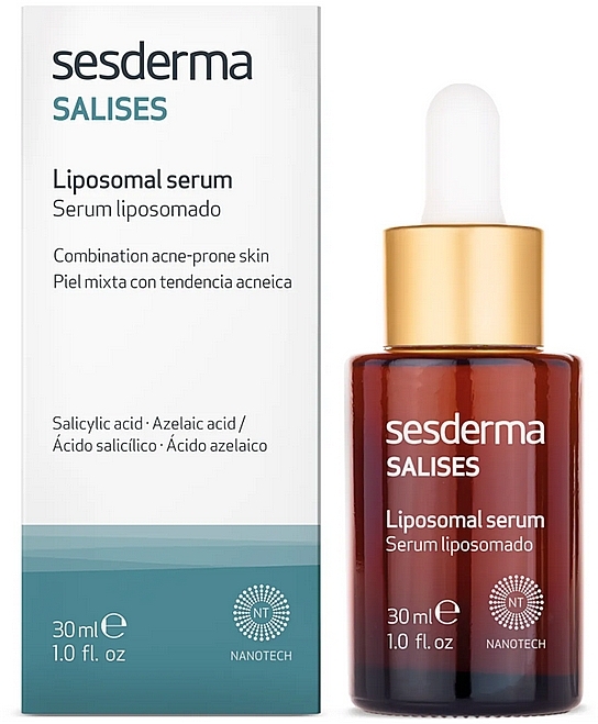 Сироватка для шкіри, схильної до акне - Sesderma Salises Liposomal Serum Acne-Prone Skin — фото N1