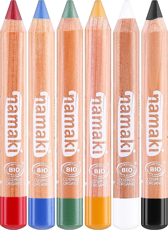 Набор карандашей для раскрашивания лица - Namaki Set Of Rainbow Skin Colour Pencils (f/paint/6x2,1g) — фото N2