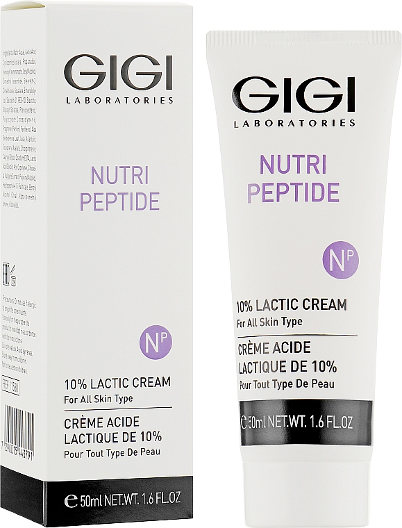 Охолоджувальний крем з 10% молочної кислоти - Gigi Nutri-Peptide 10% Lactic Cream — фото N2