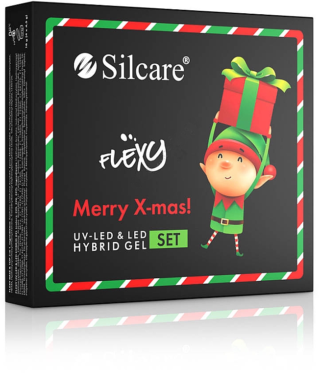 Набор - Silcare Flexy Mery Christmas Set (nail/polish/4х4,5g) — фото N2