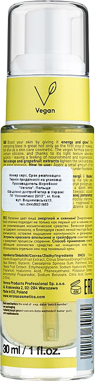 База під макіяж "Ревіталізувальна" - Vollare Vegan Energy Face Make-Up Base — фото N2