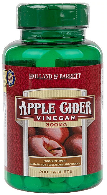 Пищевая добавка "Яблочный уксус" - Holland & Barrett Apple Cider Vinegar 300mg — фото N1
