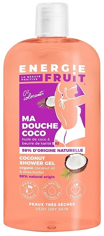 Гель для душу "Кокосове масло та масло ши" - Energie Fruit Coconut Shower Gel — фото N1
