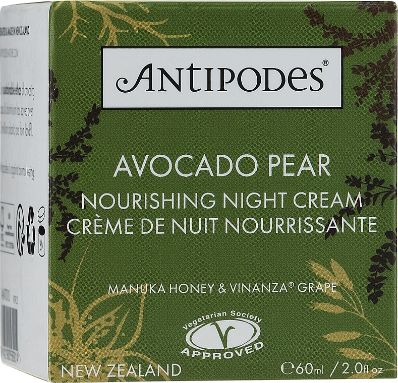 Живильний нічний крем для обличчя - Antipodes Avocado Pear Nourishing Night Cream — фото N2