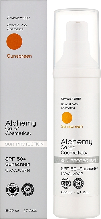 Сонцезахисний крем для обличчя з SPF50+ - Alchemy Care Cosmetics Sun Protection Sunscreen — фото N2