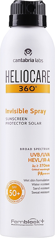 Сонцезахисний прозорий спрей - Heliocare 360º Invisible Spray SPF50