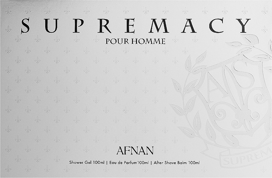 Afnan Perfumes Supremacy Silver - Набір (edp/100ml + sh/gel/100ml + af/sh/balm/100ml) — фото N1