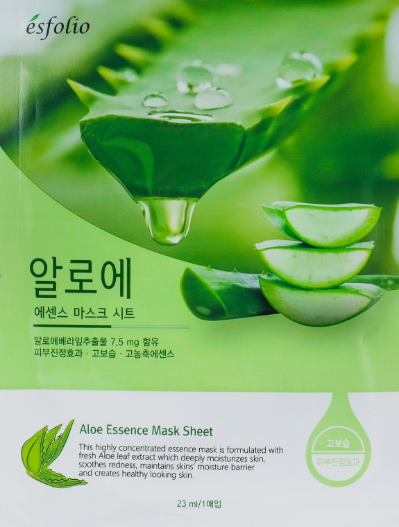 Тканевая маска c алоэ вера - Esfolio Pure Skin Aloe Essence Mask Sheet