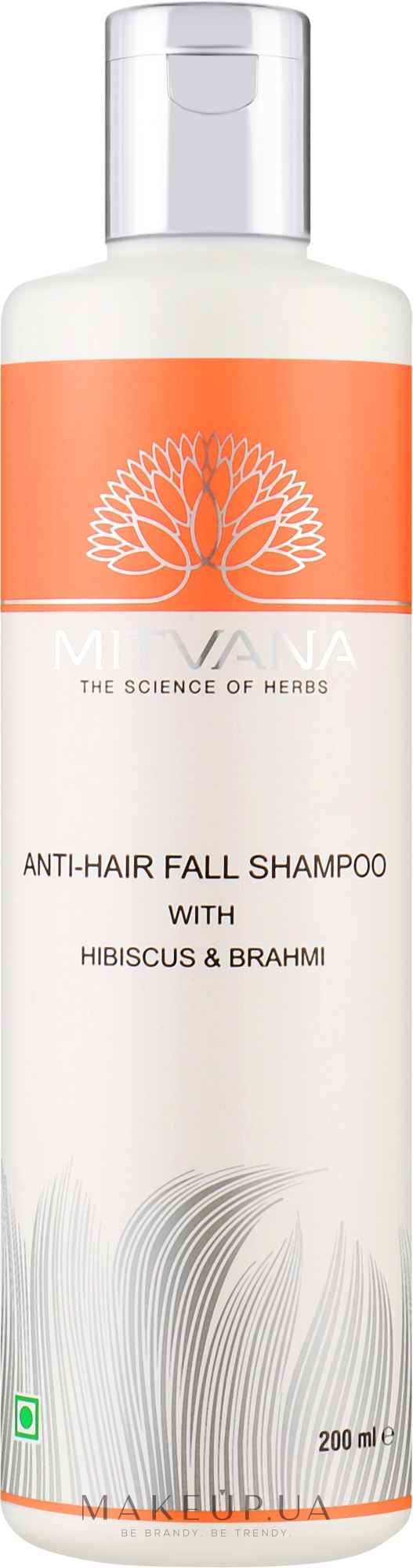 Шампунь для волос против выпадения с гибискусом и брахми - Mitvana Anti Hairfall Shampoo — фото 200ml