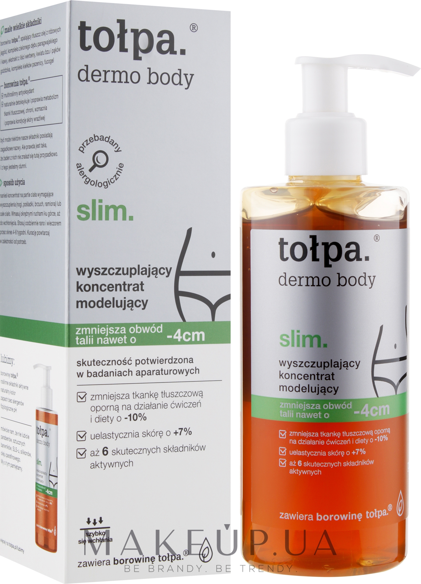 Моделювальний концентрат для тіла - Tolpa Dermo Body Slim Concentrate -4cm — фото 250ml