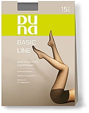 Парфумерія, косметика Колготки жіночі "Basic Line", 15 Den, чорний - Duna