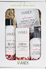 Парфумерія, косметика УЦЕНКА Набір "Антивікова серія" - Vianek (gel/150ml + cr/50ml + mask/10ml + micellar/200ml) *