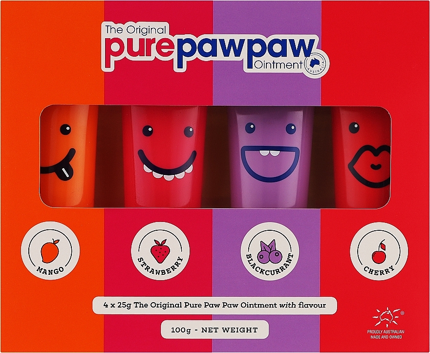 Набор восстановительных бальзамов для губ - Pure Paw Paw Four Pack (lip/balm/4x25g) — фото N1