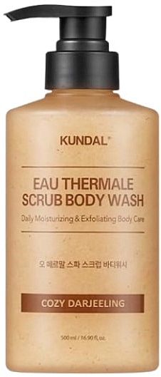 Гель-скраб для душу - Kundal Eau Thermale Scrub Body Wash Leather Iris — фото N1