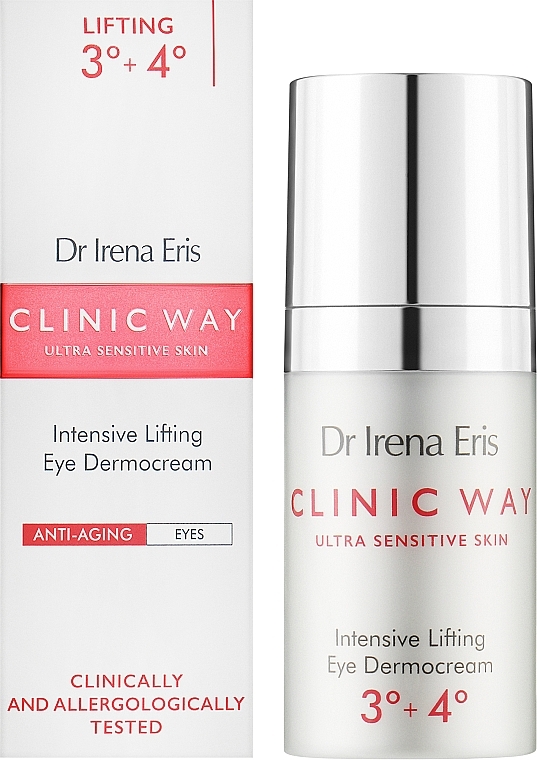 Крем для шкіри навколо очей «Пептидний ліфтинг» - Dr. Irena Eris Clinic Way 3°-4° anti-wrinkle skin care around the eyes — фото N2