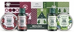 Духи, Парфюмерия, косметика Набор - The Body Shop Sweets & Treats Pear & Cherry Essential Gift (b/butter/2x50ml + sh/gel/2x60ml)