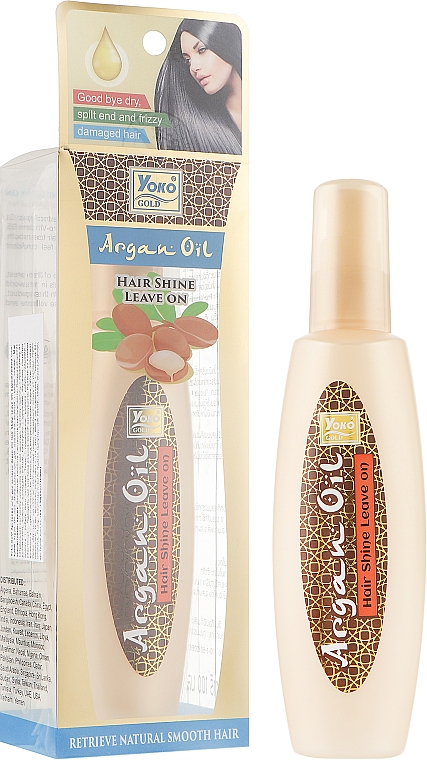 Восстанавливающее аргановое масло-крем для волос - Yoko Argan Oil Hair Shine Leave On 