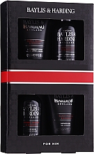 Духи, Парфюмерия, косметика Набор - Baylis & Harding Men's Black Pepper & Ginseng 4 Piece Box (hair/body/wash/100ml + a/sh/balm/100ml + face/wash/100ml + shawer/gel/50ml)