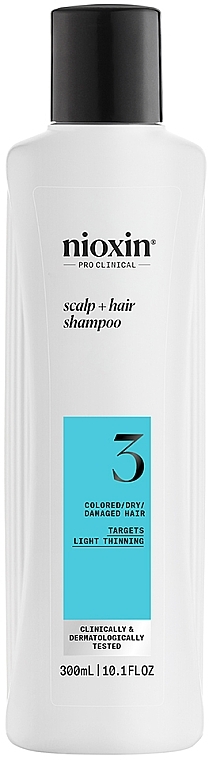 Шампунь для ухода за кожей головы и сухими волосами - Nioxin Pro Clinical System 3 Scalp + Hair Thickening Shampoo — фото N1