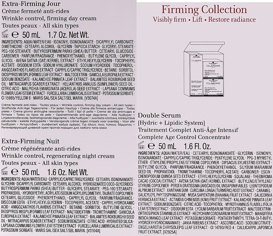 Набір для догляду за обличчям - Clarins Travel Exclusive Firming Collection (serum/50ml + cr/2x50ml) — фото N3
