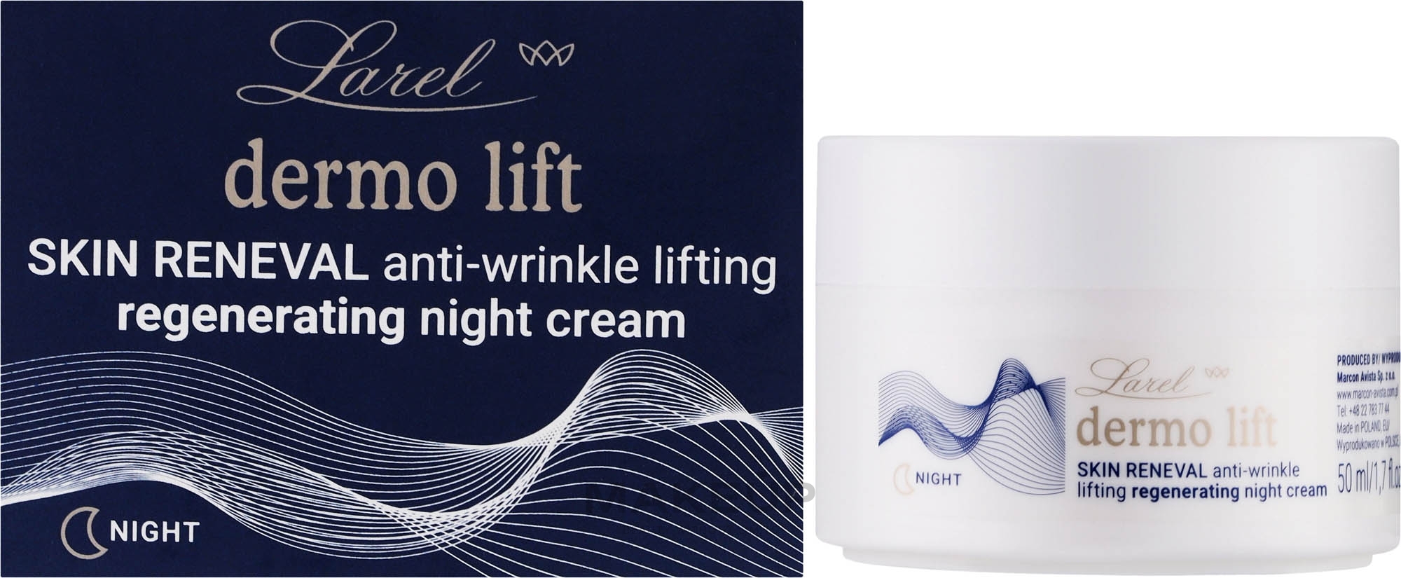 Ночной питательный крем для лица и век - Larel Dermo Lift Skin Reneval Night Cream — фото 50ml