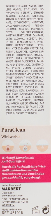 Крем для жирної шкіри - Marbert Purifying Care Pura Clean Regulierende Creme — фото N5