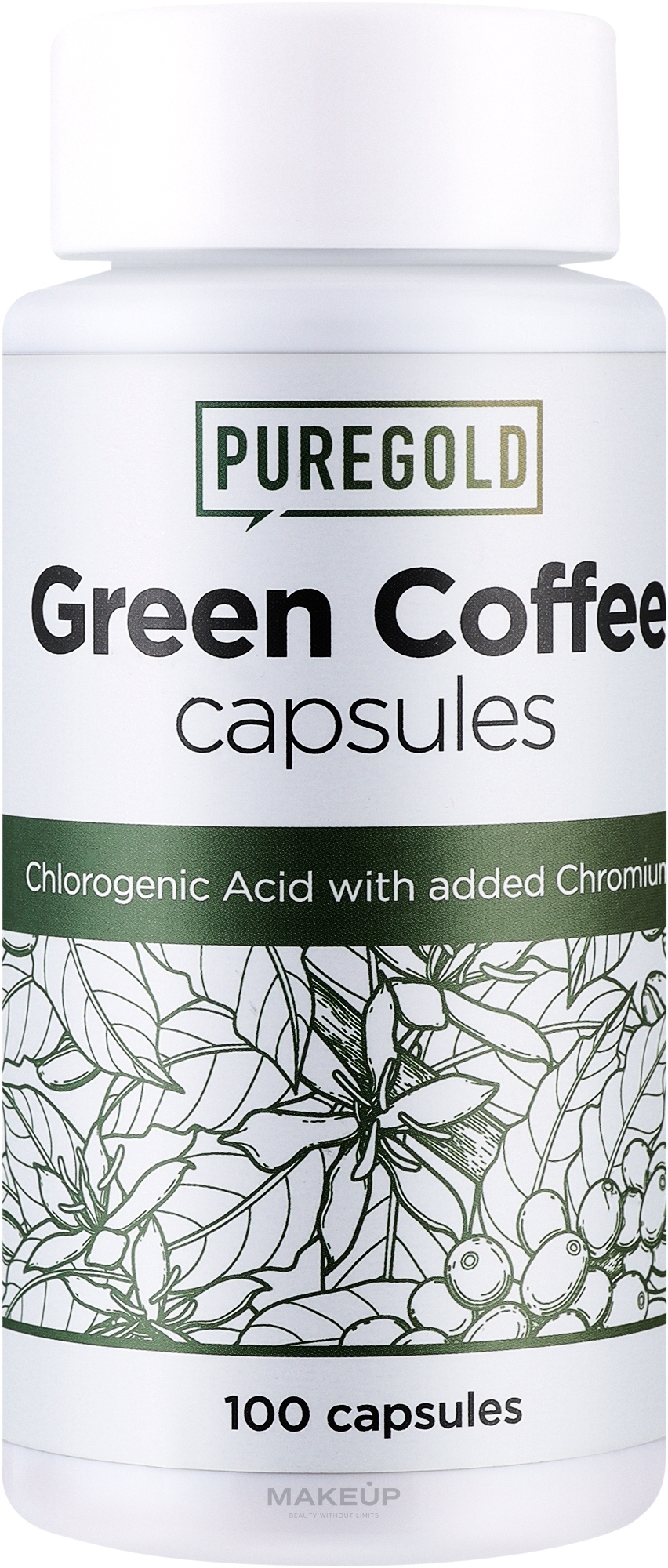 Пищевая добавка "Зеленый кофе" - PureGold Green Coffee — фото 100шт