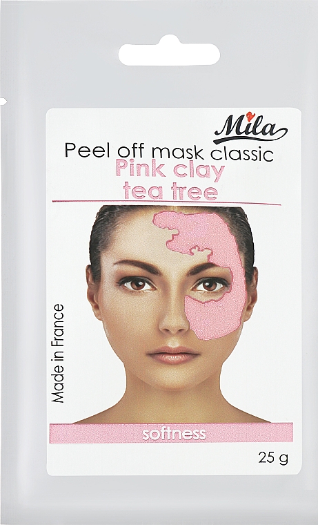 Маска альгінатна класична порошкова "Чайне дерево, рожева глина" - Mila Peel Off Mask Classic Softness Tea Tree Oil-Pink Clay — фото N1