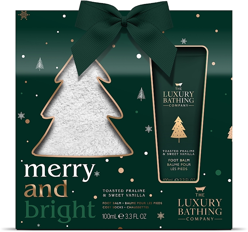 Набор - Grace Cole The Luxury Bathing Merry and Bright Set (f/cr/100 ml + socks) — фото N1