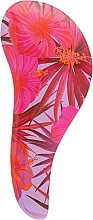 Расческа для пушистых и длинных волос, розовая с цветами - Sibel D-Meli-Melo Flowers Sunset Brush — фото N2