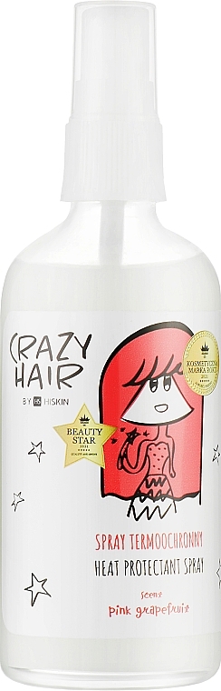 Термозахисний спрей для волосся "Рожевий грейпфрут" - HiSkin Crazy Hair Heat Protectant Spray Pink Grapefruit * — фото N1