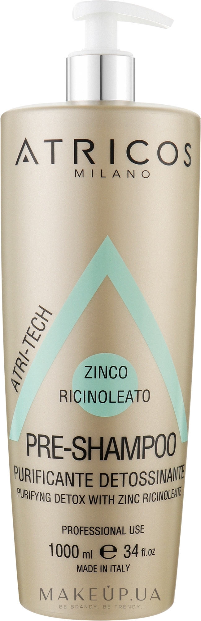 Очищающий детокс-шампунь для волос - Atricos Pre Shampoo Purifying Detoxifying — фото 1000ml