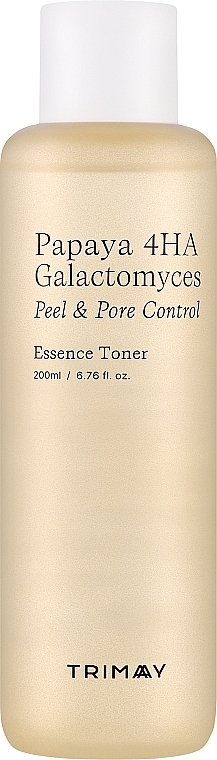 Відлущувальна тонер-есенція з ензимами - Trimay Papaya 4HA Galactomyces Peel & Pore Control Toner — фото N1