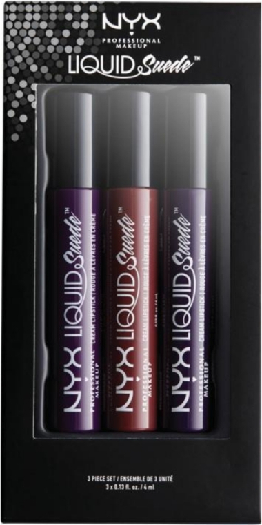 Набор - NYX Professional Makeup Liquid Suede Set (lipstick/3x4ml)