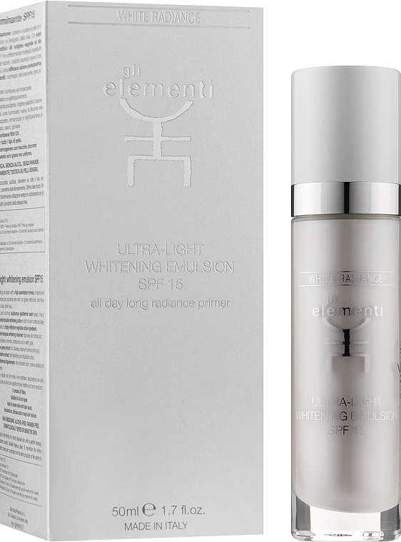 Эмульсия для лица - Gli Elementi White Radiance Ultra-Light Whitening Emulsion SPF 15 (тестер) — фото N2