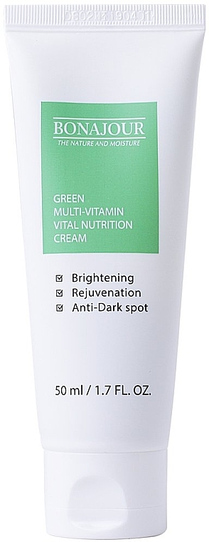 Омолоджувальний крем з екстрактом обліпихи для яскравості шкіри - Bonajour Green Multi-Vitamin Vital Nutrition Cream