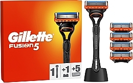 Бритва с 5 сменными кассетами+подставка - Gillette Fusion5 — фото N2