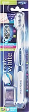 Зубна щітка "Pearly White", середньої жорсткості, синя - Piave Pearly White Medium Toothbrush — фото N1