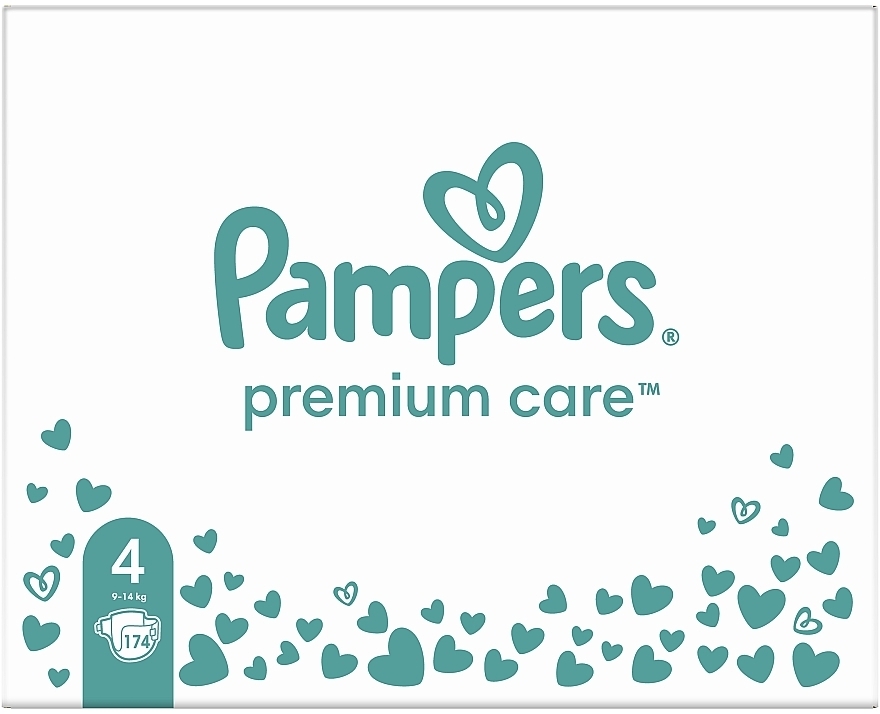 Подгузники Premium Care 4 (9-14 кг), 174 шт. - Pampers — фото N2